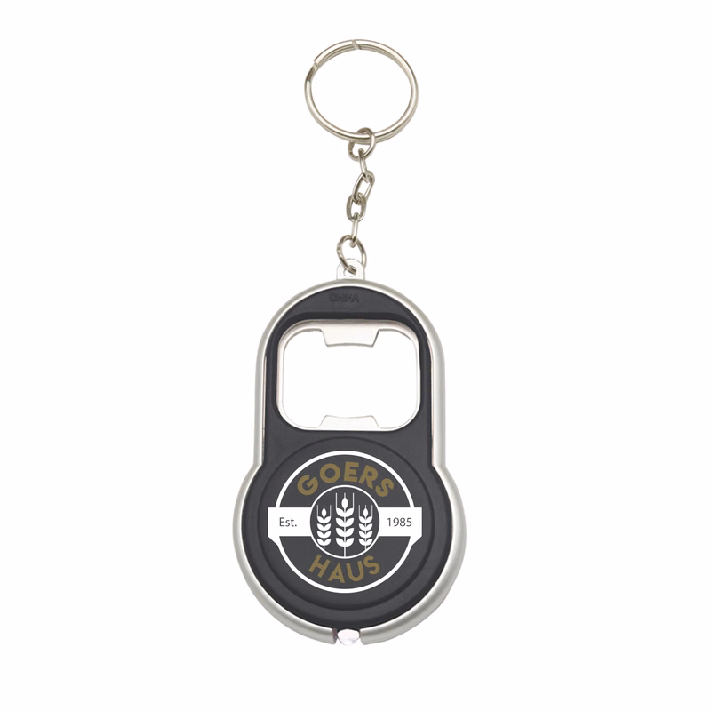 LED Keychain with Bottle Opener (2 Color Imprint)