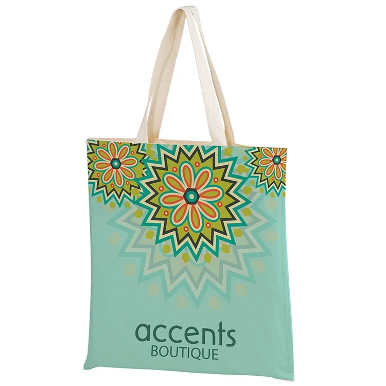 Dye Sublimated Canvas Tote Bag, custom tote bag with logo imprint 1