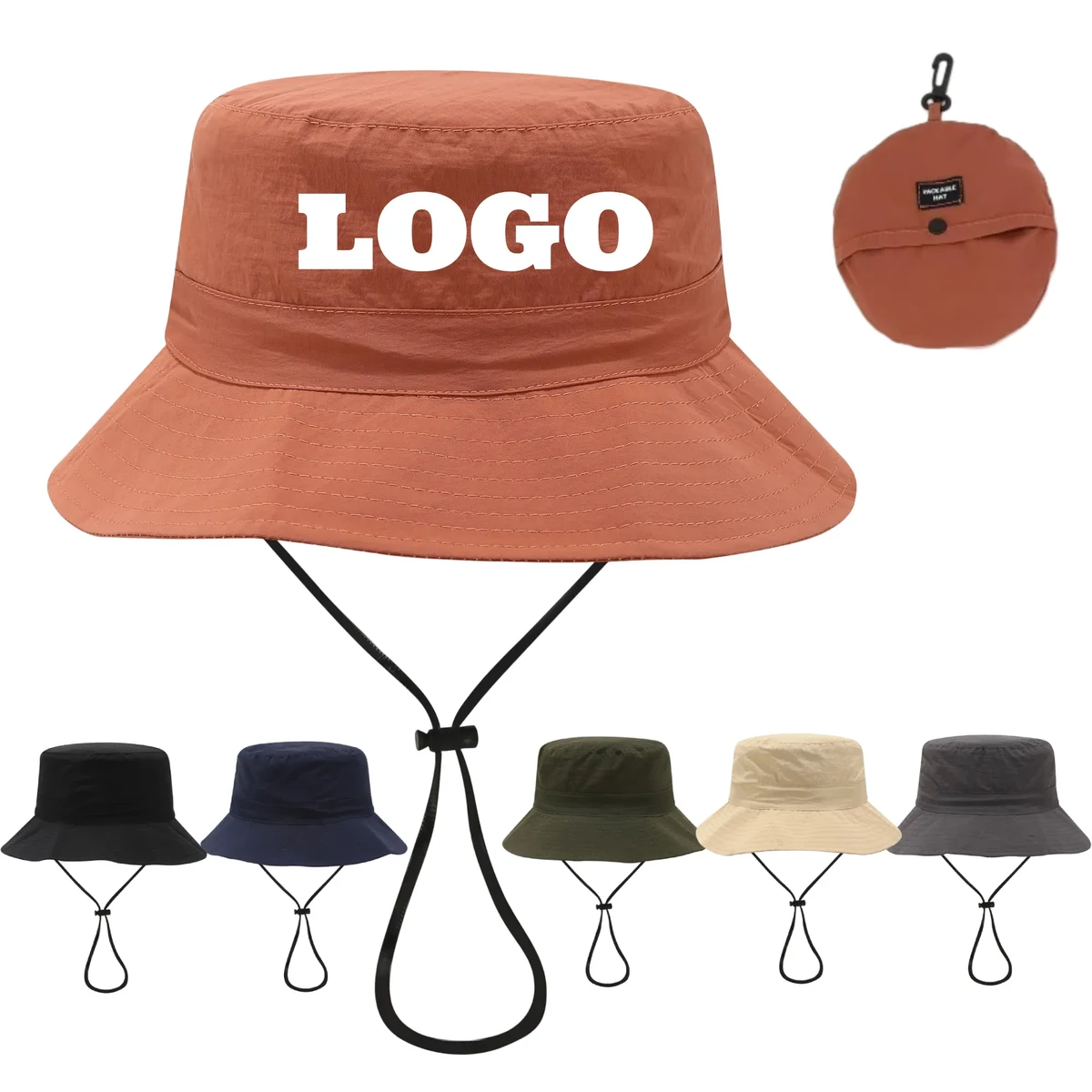 Foldable Bucket Hat with Drawstring for Outdoor Fun 1
