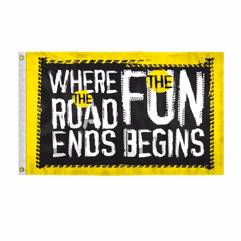 Custom Screen Sublimation Flag - 2.5' x 4' E-Poly