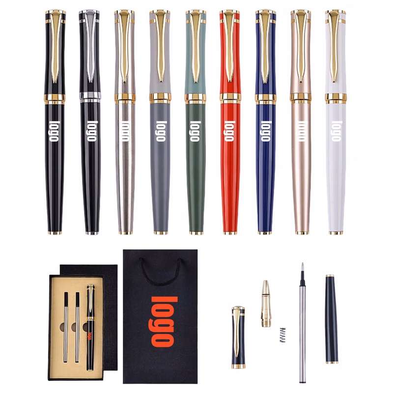Luxury Metal Business Pen ?C Custom Logo, Black Gift Box