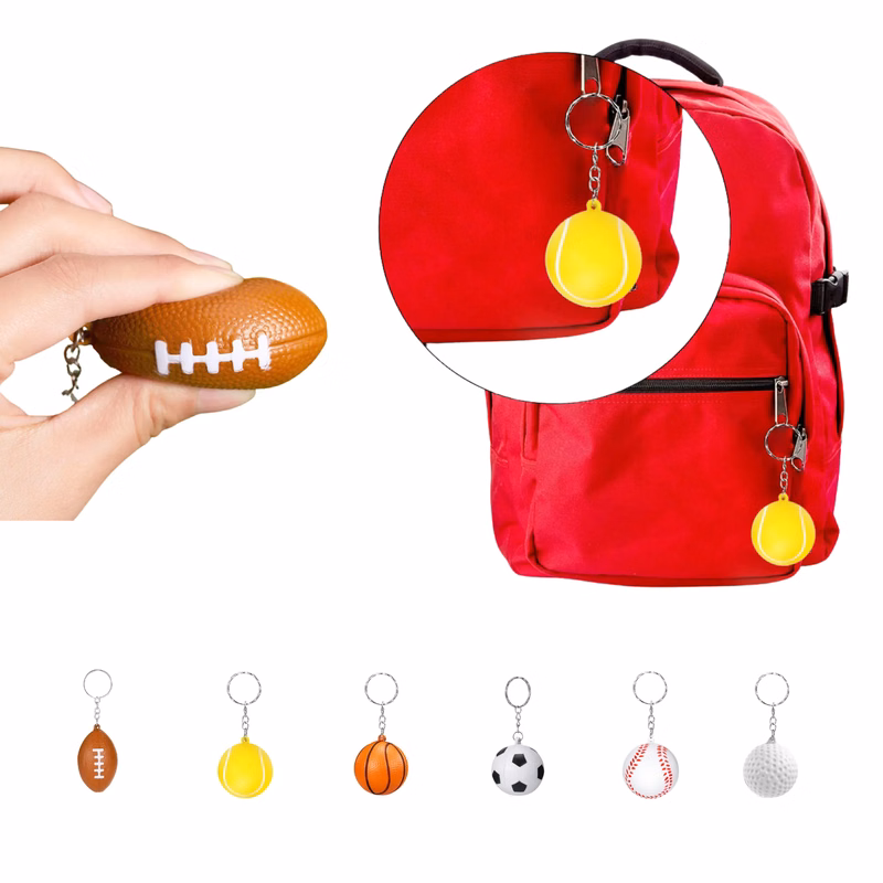 Fun Stress Ball Keychain Backpack Pendant