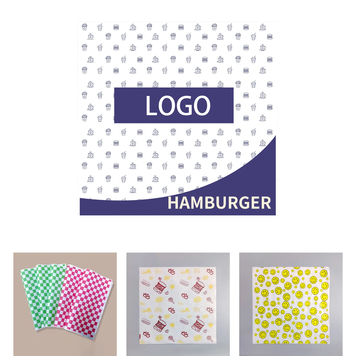 Greaseproof Burger Sandwich Wrapping Sheets 1