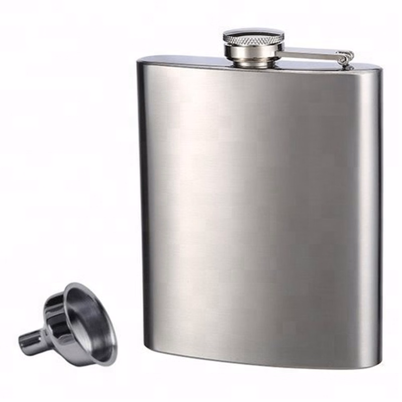 Stainless Wine Whisky Steel Hip Flask with Funnel