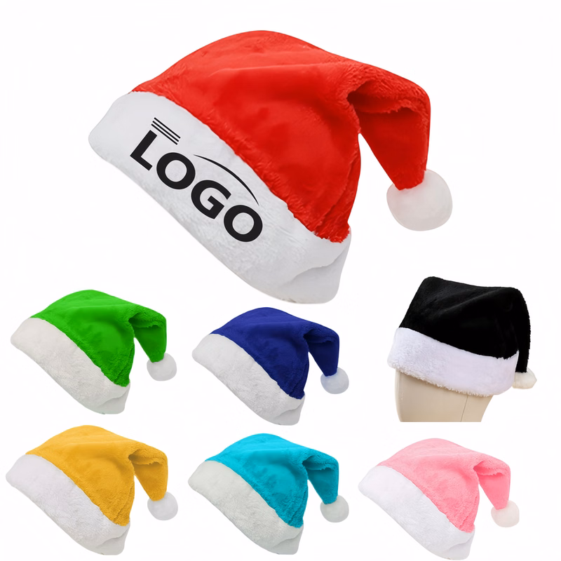Comfortable Short Plush Santa Hat