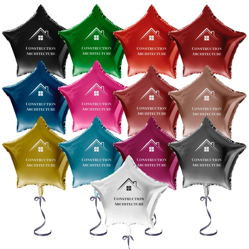 18" Star-shaped Mylar Balloon 1 COLOR 1 SIDE 1