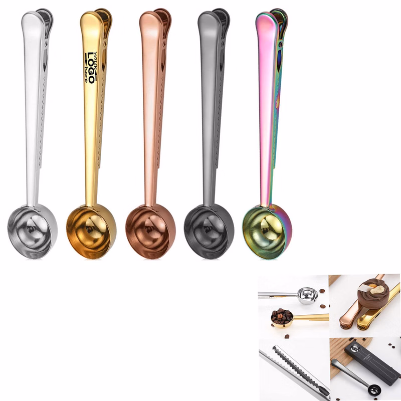 2-in-1 Stainless Steel Coffee Spoon Clip