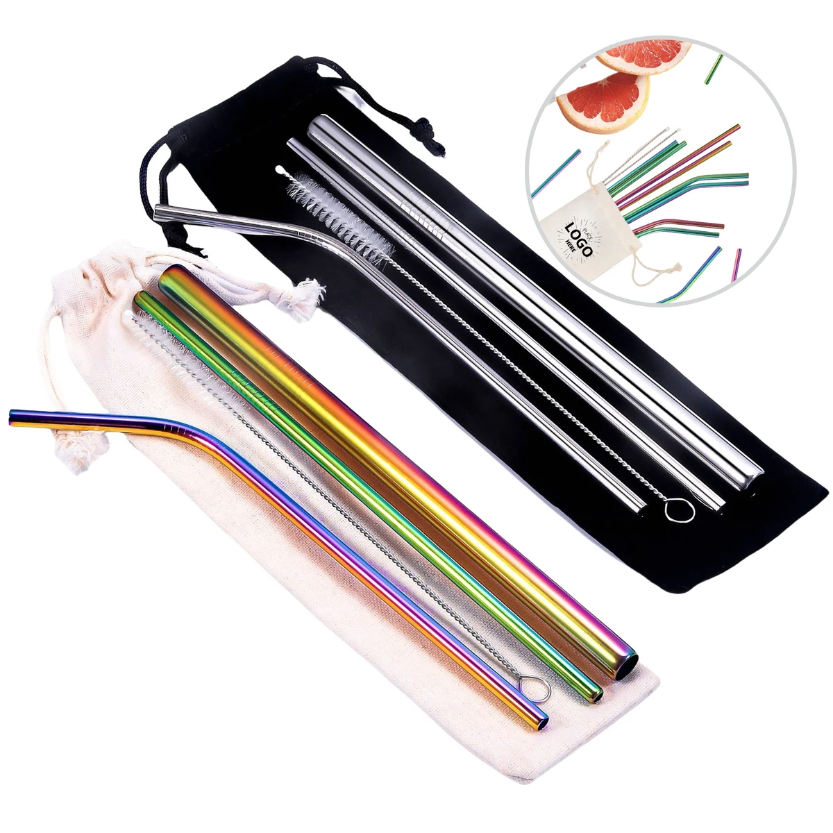 Reusable Metal Straw Set 1
