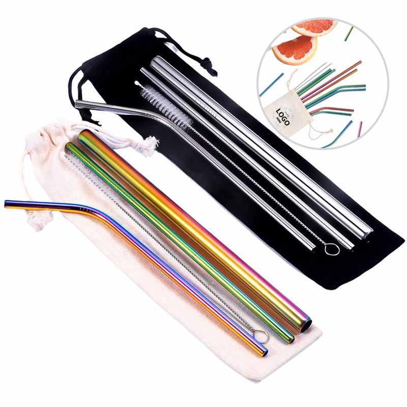 Reusable Metal Straw Set