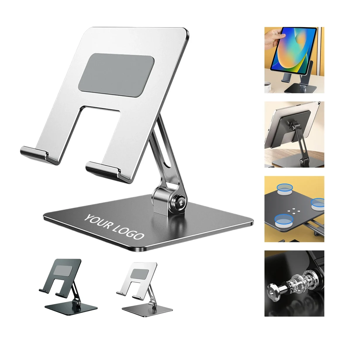 Heavy Duty Carbon Steel Tablet Stand Adjustable Base 1