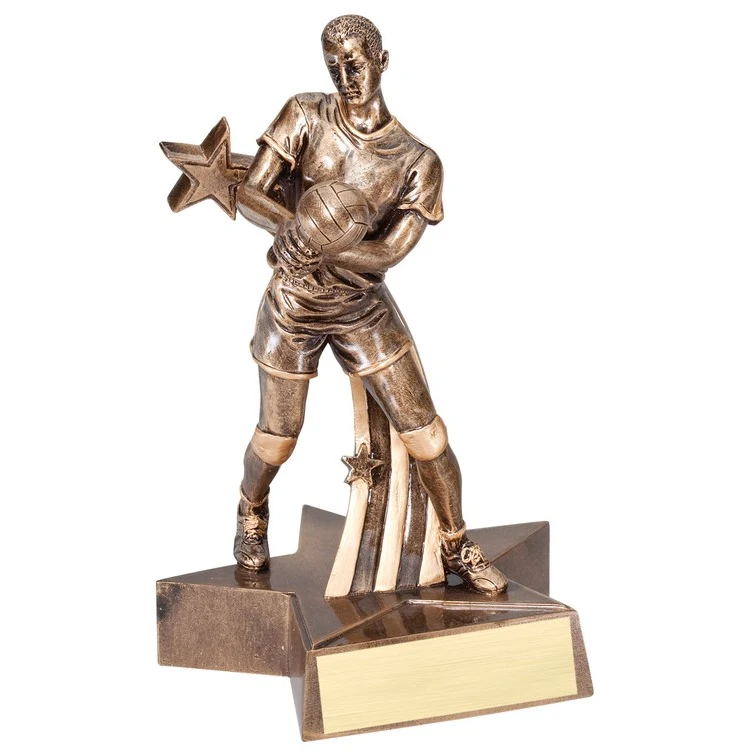 6 1/2" Tall Volleyball Male Superstar Resin Award 1