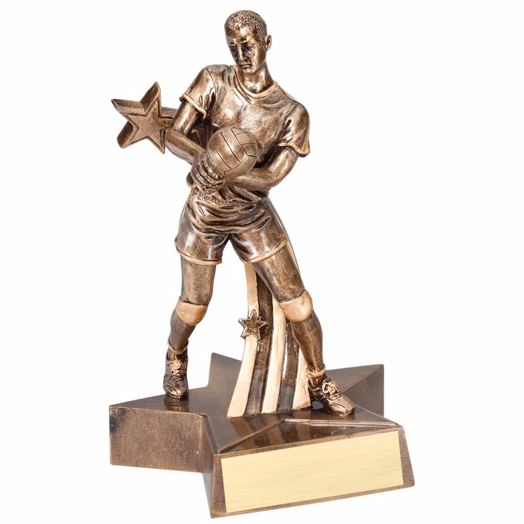 6 1/2" Tall Volleyball Male Superstar Resin Award