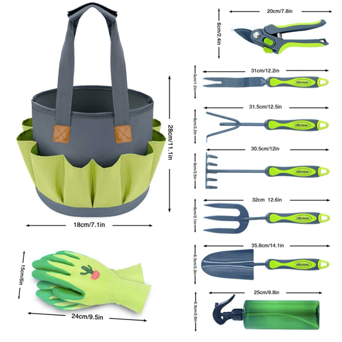 9 Piece Gardening Tools Set 1