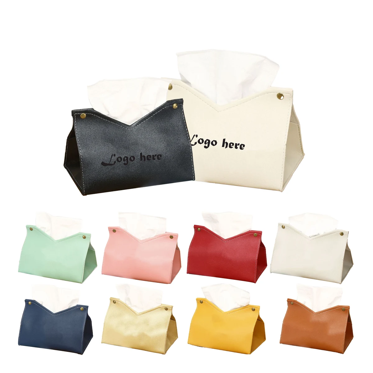 Home Simple Leather Paper Towel Box 1