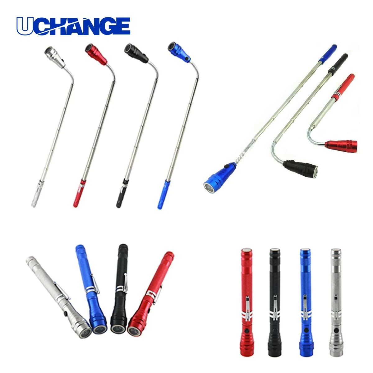 Telescopic Aluminum Flashlight Tool with Magnet 1