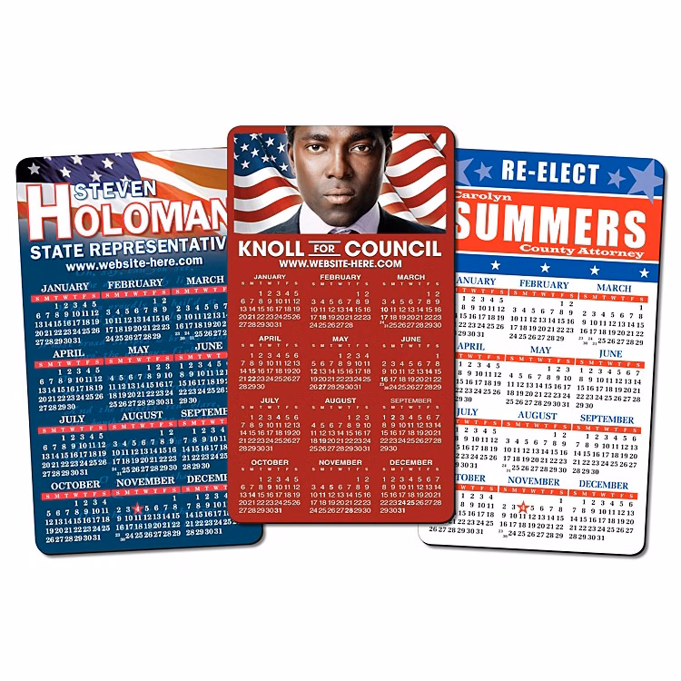 Political Calendar Magnet - 4x7 Round Corners - 20 mil.