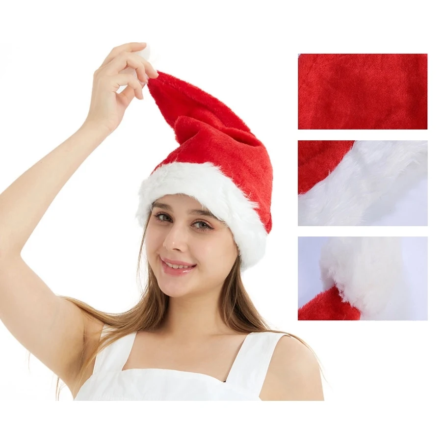 Fuzzy Soft Red Santa Hats 1