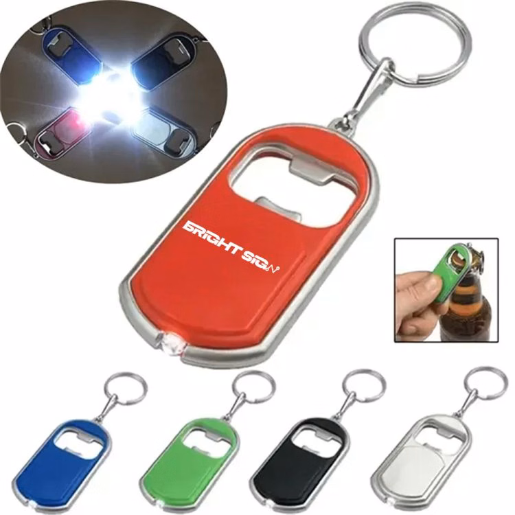 3-in-1 Bottle Opener Keychain with LED Light