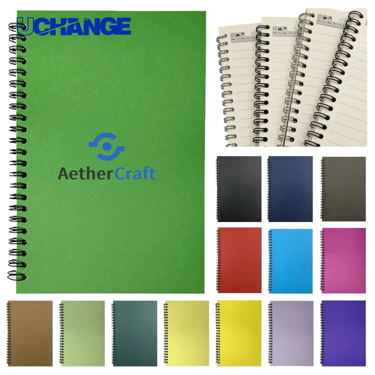 Kraft Spiral Journal Notebook with Dual Page Format 1