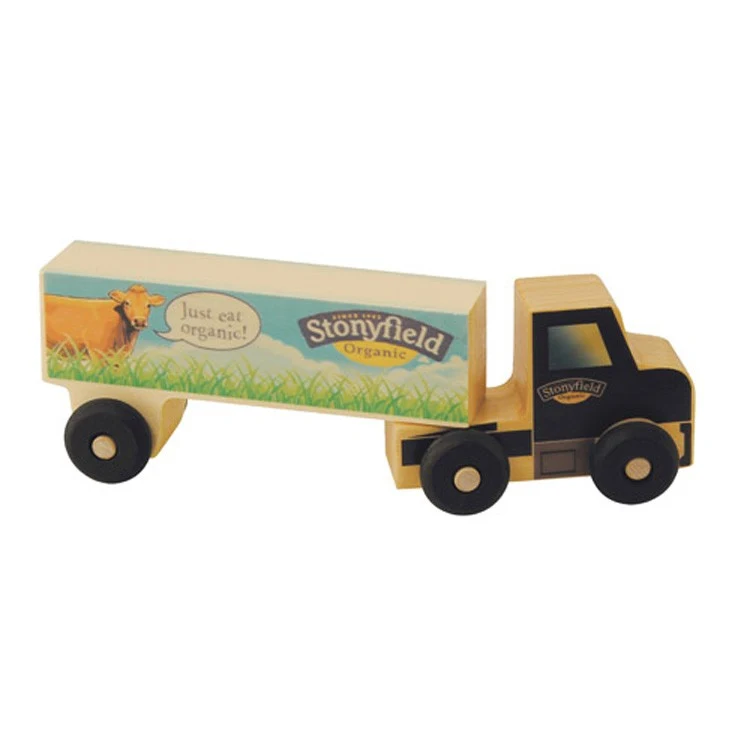 Wood Semi-Truck with Laser Engraving 1