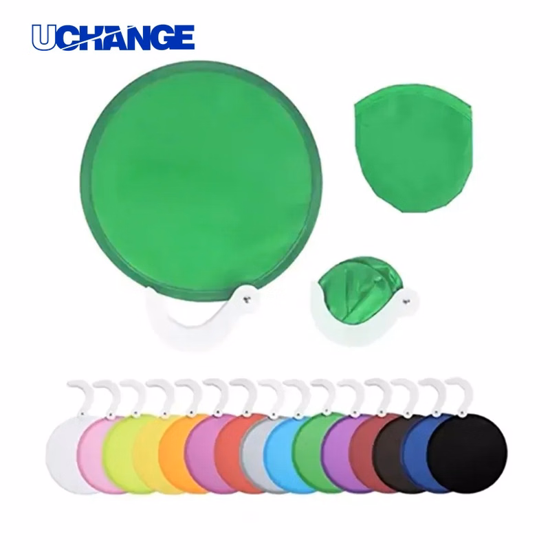 Round Foldable Frisbee Fan for Outdoor Events & Summer Promotions