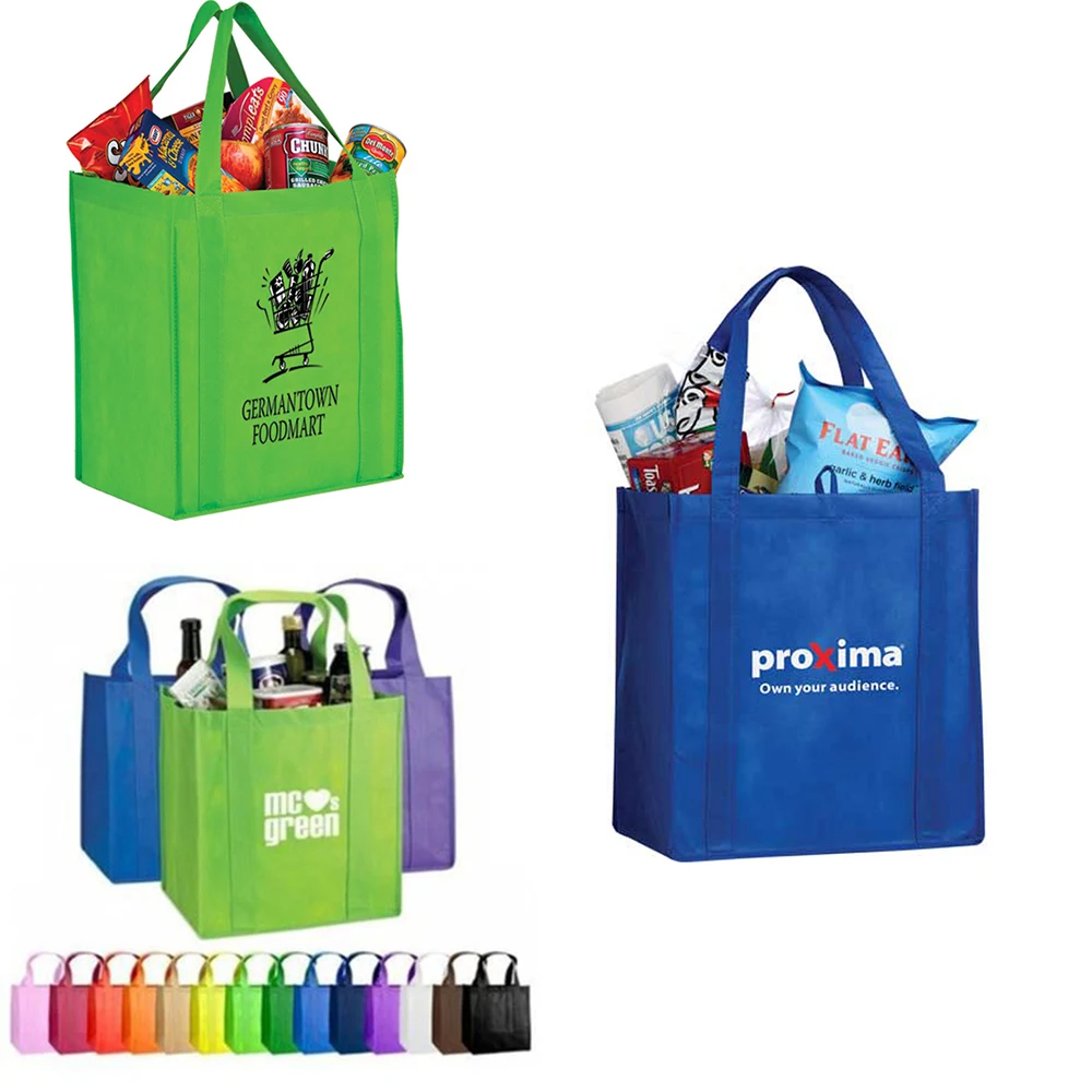 Full Color Non-woven Large Grocery Tote Bag 1