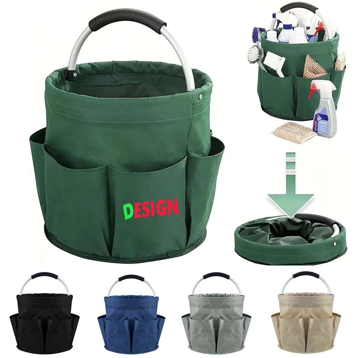 Oxford Fabric Collapsible Picnic Basket 1