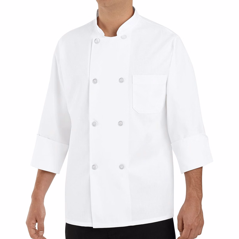 Eight Pearl Button Chef Coat - Tall Sizes - 0403T