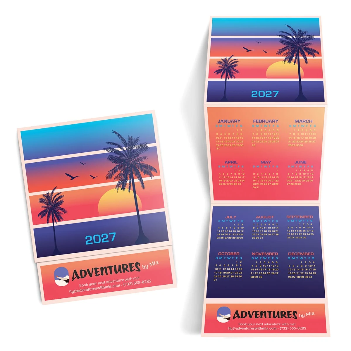 Beach Trifold Calendar 1