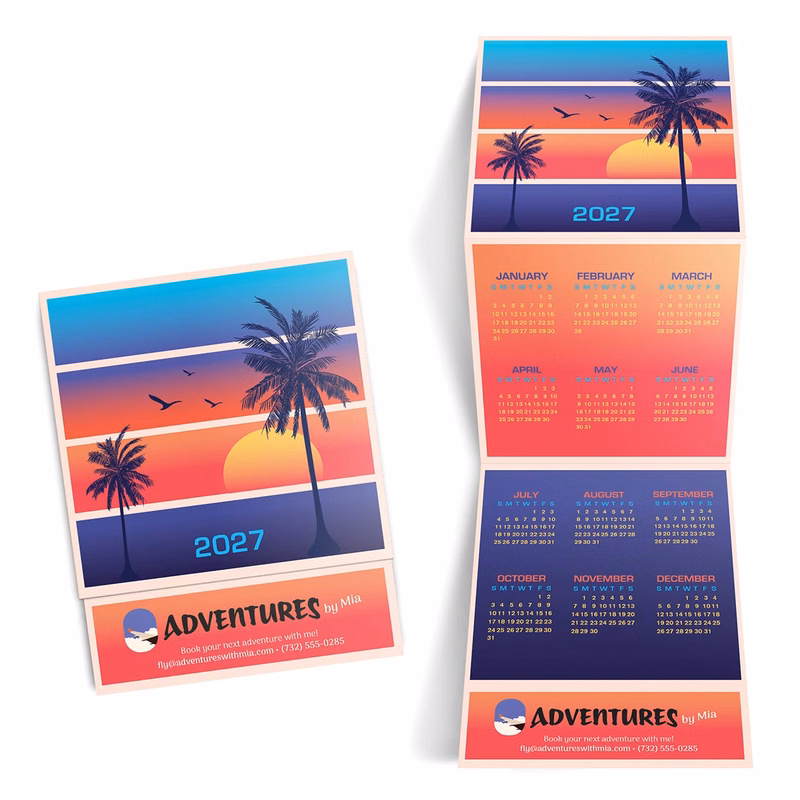 Beach Trifold Calendar