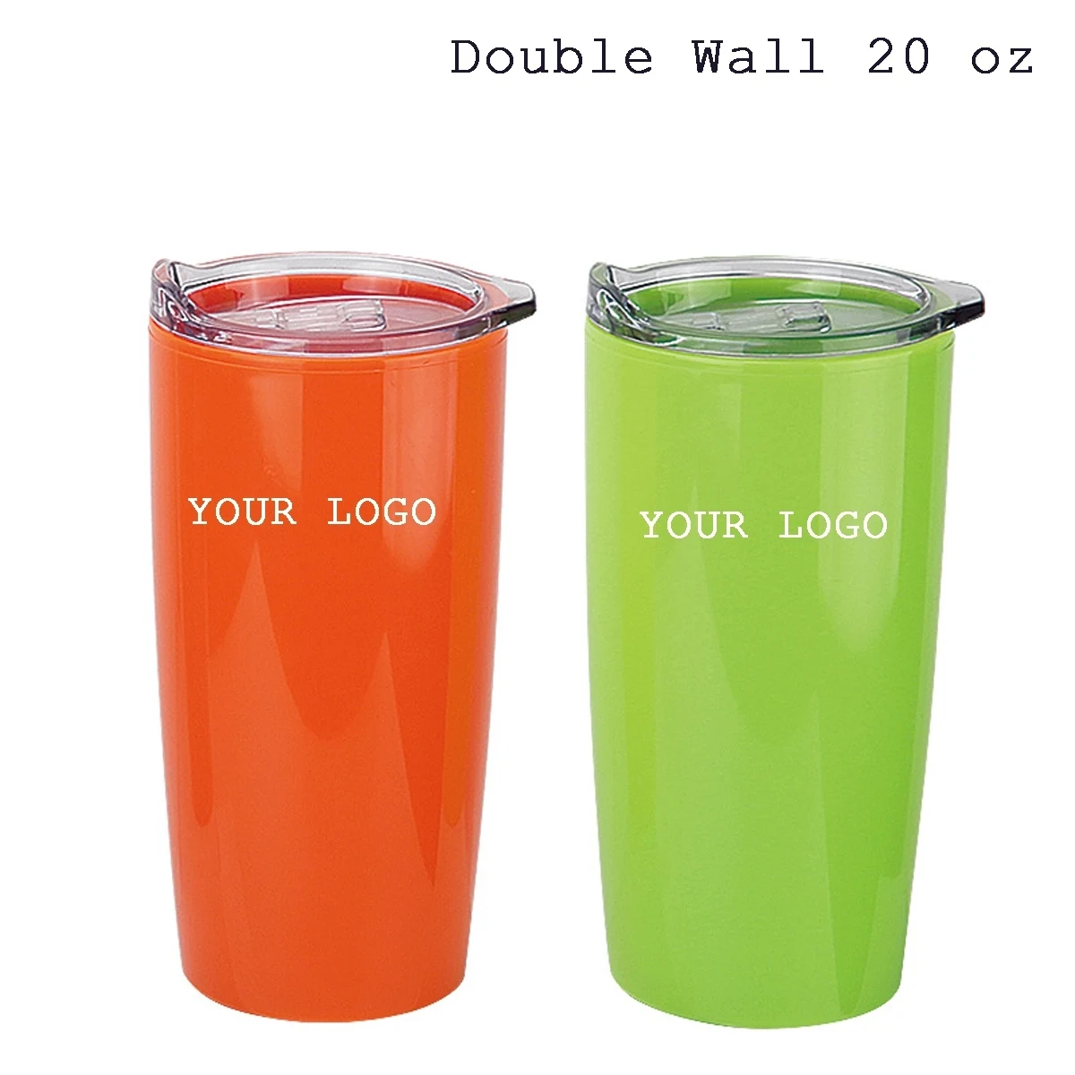 20 Oz Plastic Double Wall Insulated Tumbler 1