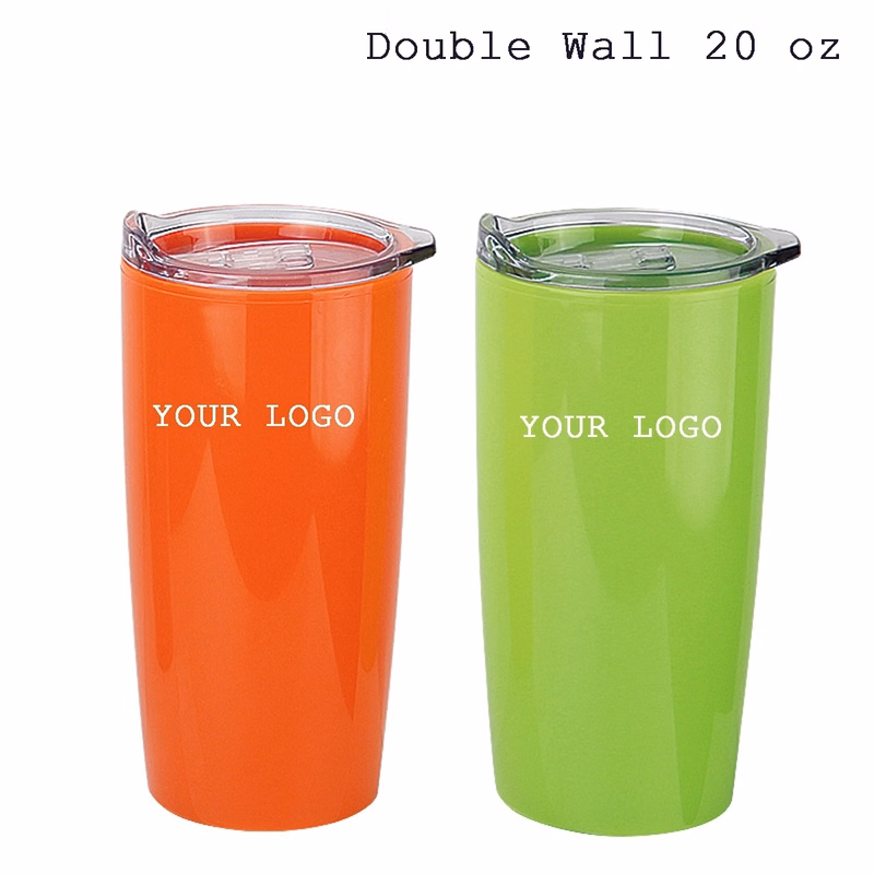 20 Oz Plastic Double Wall Insulated Tumbler