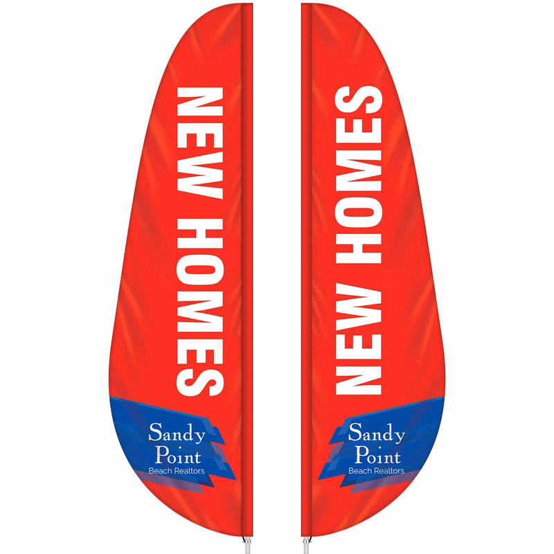 3' x 12' Custom Double Sided Feather Flag
