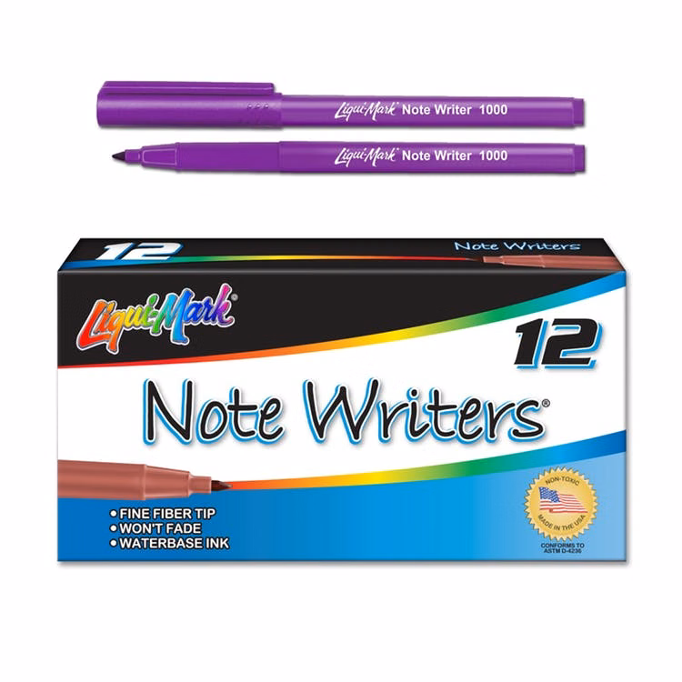 Water-based Ink Markers - 12 Count Purple Fine Tip