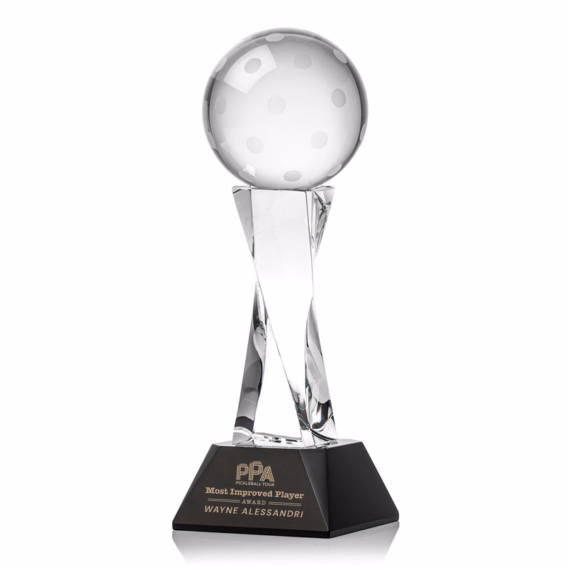 Pickleball Award on Langport Base - Black