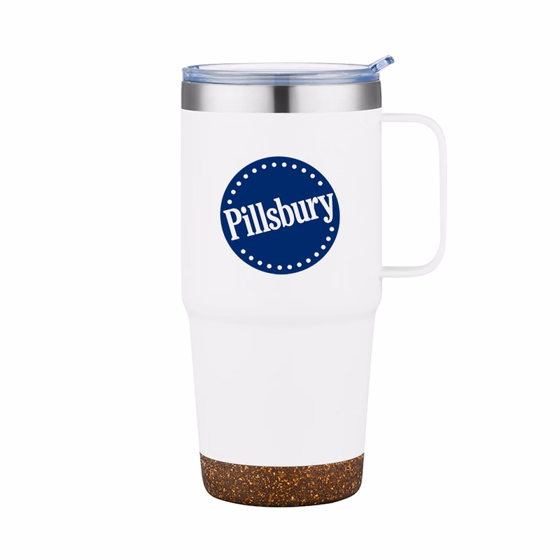 Wellspring-VI 24 Oz Travel Tumbler with Cork Base (Double Walled)