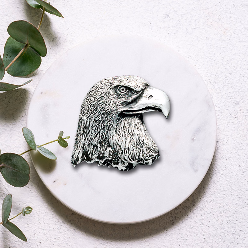 Eagle Head Pewter Accent
