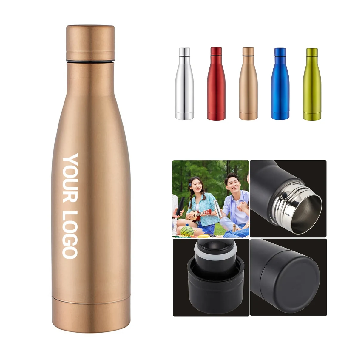 MOQ 50 Luxury Vacuum-Insulated Wine Bottle 1