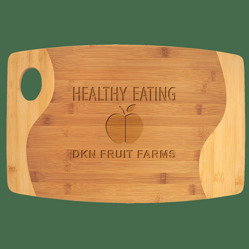 17 3/4" x 11 3/4" Bamboo Two Tone Cutting Board with Handle