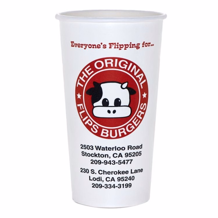 20/21/22 oz. Paper Cold Cup - Flexographic printed