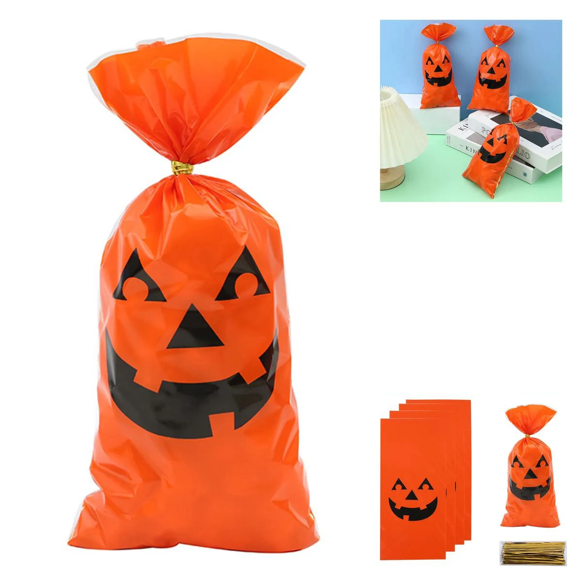 Reusable Pumpkin Packaging Bag for Halloween Gifts 1