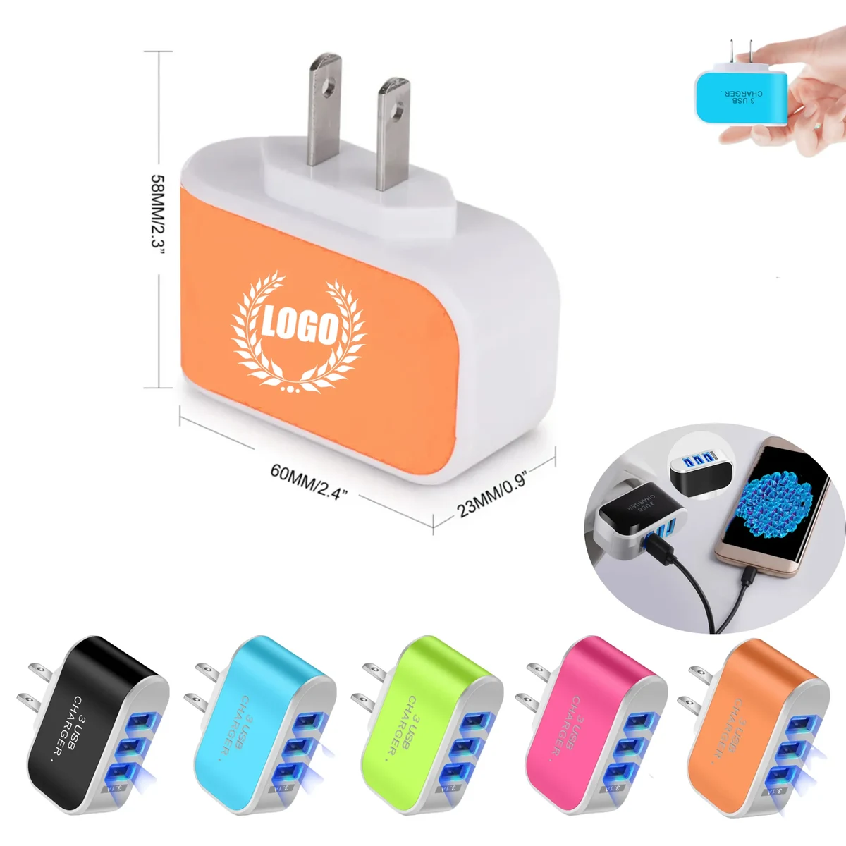 3-Port USB Fast Charger 1