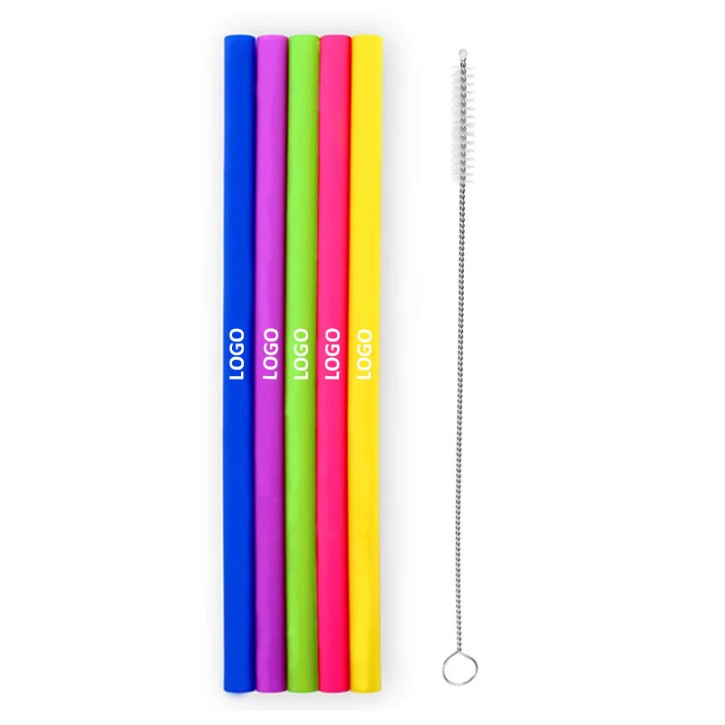 Reusable Silicone Straw With Brush 1