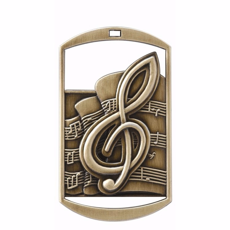 Music DT Series Medal, 2" tall