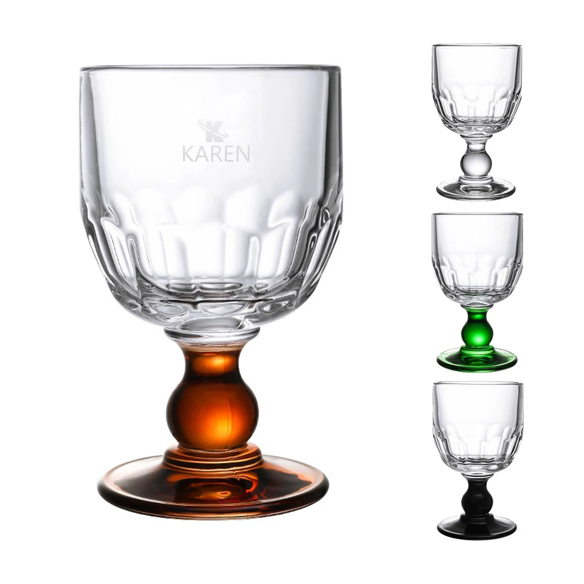 6 Oz Vintage Wine Glasses 1