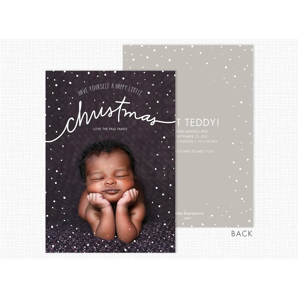 A Happy little "christmas" Flat Photo Holiday Card 1