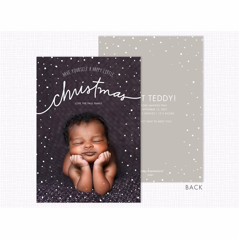 A Happy little "christmas" Flat Photo Holiday Card