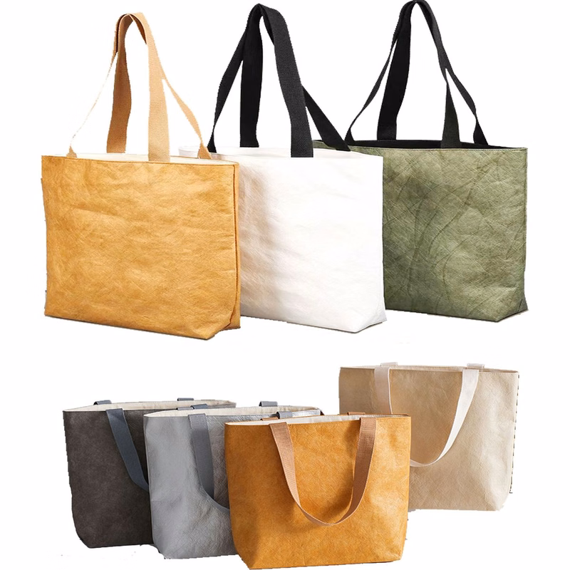 Washable Tear Resistant Paper Paper Canvas Tote Bag