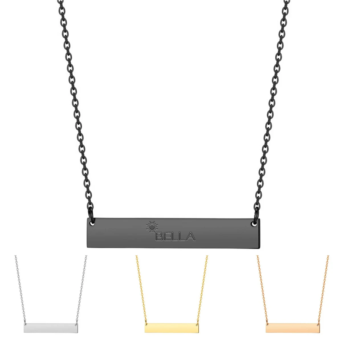 Steel Stainless Bar Necklace 1
