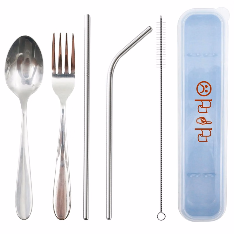 Stainless Steel Cutlery 5 Piece Set with Plastic Box